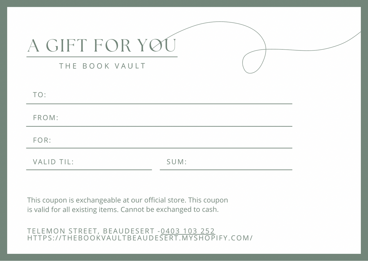 The Book Vault Gift Card